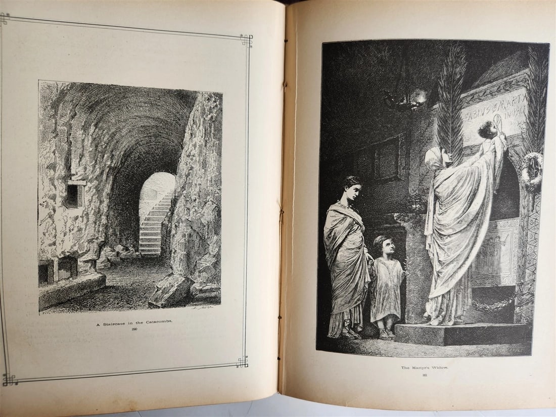 1885 FABIOLA or CHURCH of the CATACOMBS by Cardinal Wiseman illustrated ANTIQUE - 19