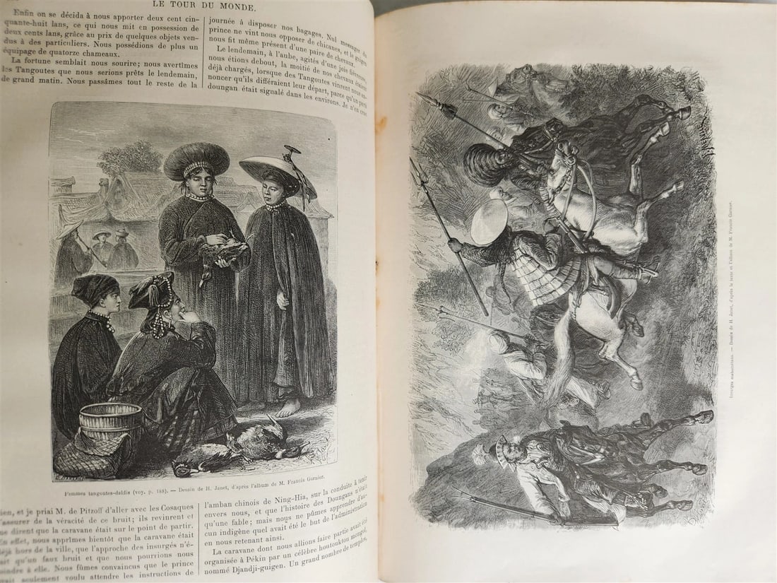 1877 HISTORY VOYAGES ILLUSTRATED antique COLOMBIA AFRICA MONGOLIA VIETNAM - 10