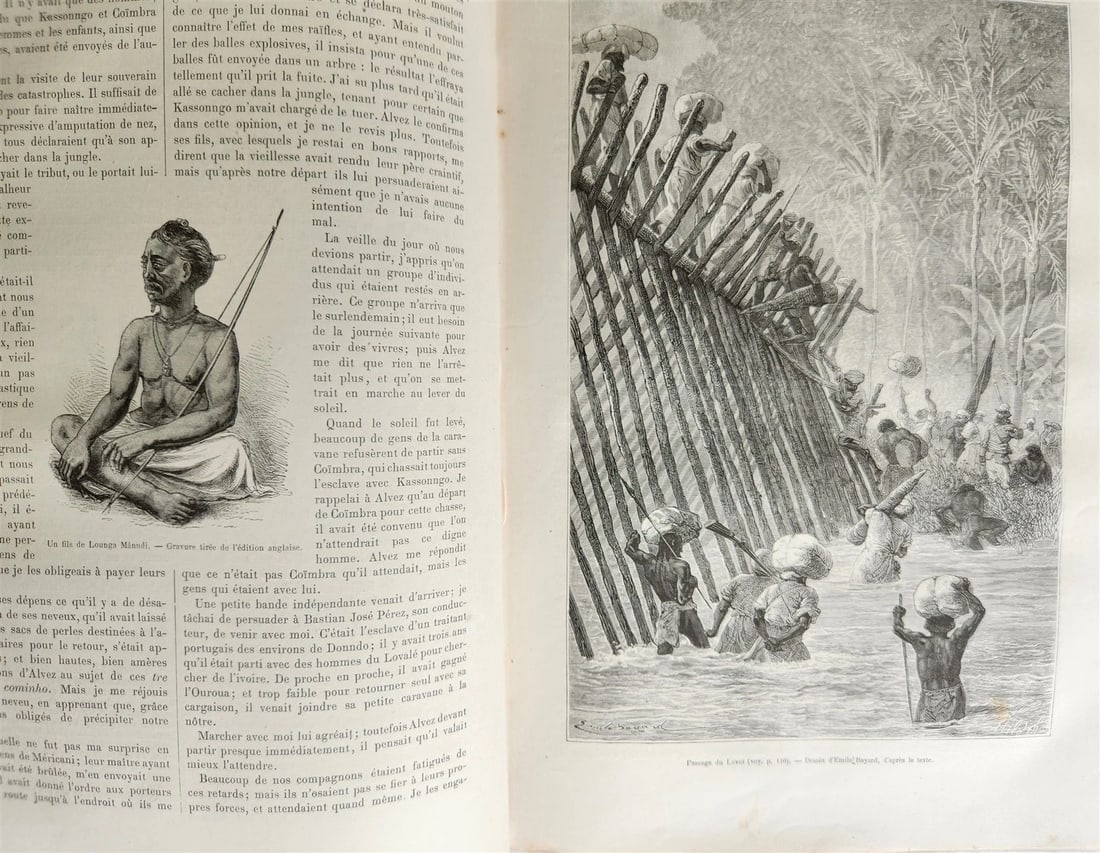 1877 HISTORY VOYAGES ILLUSTRATED antique COLOMBIA AFRICA MONGOLIA VIETNAM - 15