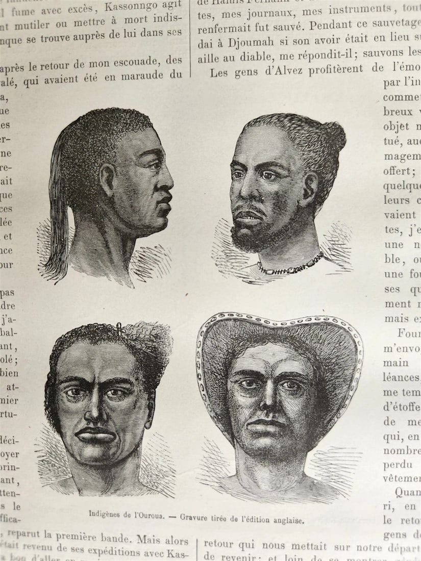 1877 HISTORY VOYAGES ILLUSTRATED antique COLOMBIA AFRICA MONGOLIA VIETNAM - 17