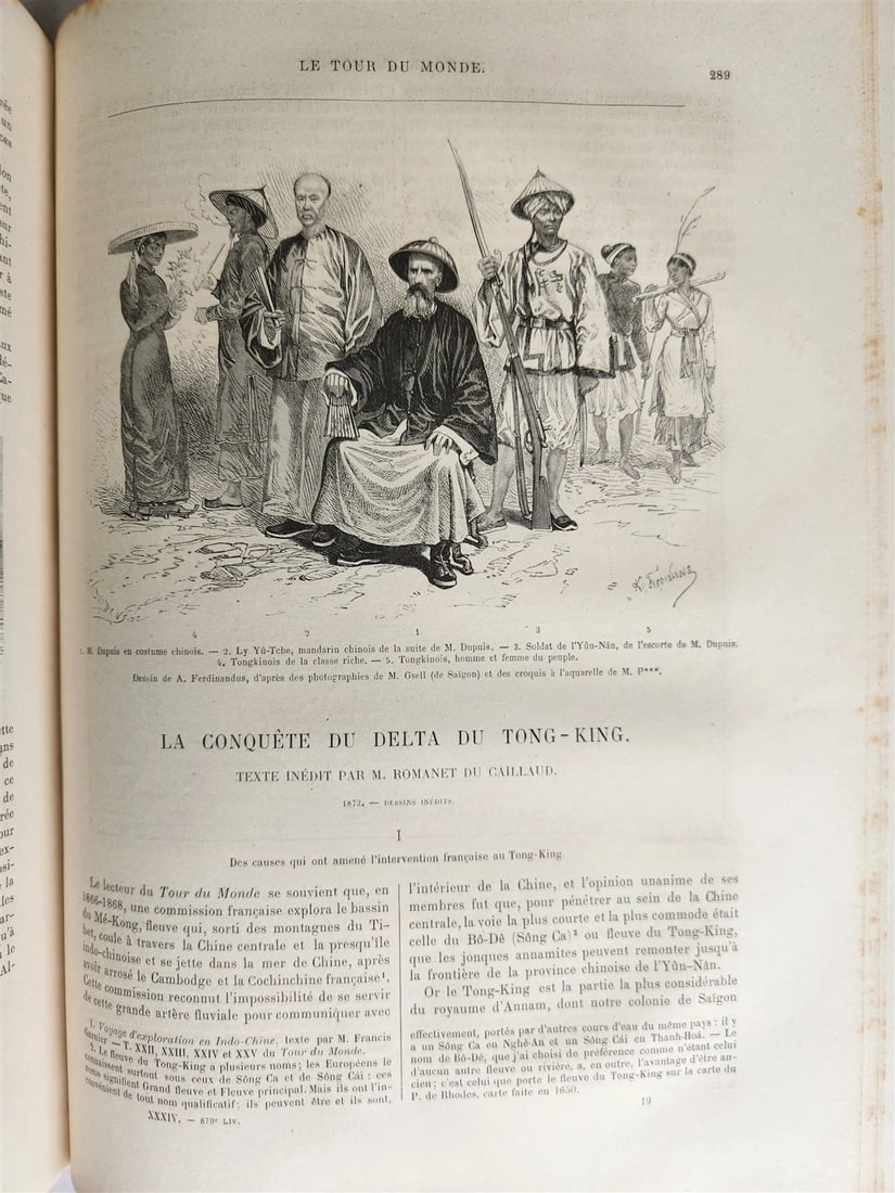 1877 HISTORY VOYAGES ILLUSTRATED antique COLOMBIA AFRICA MONGOLIA VIETNAM - 5
