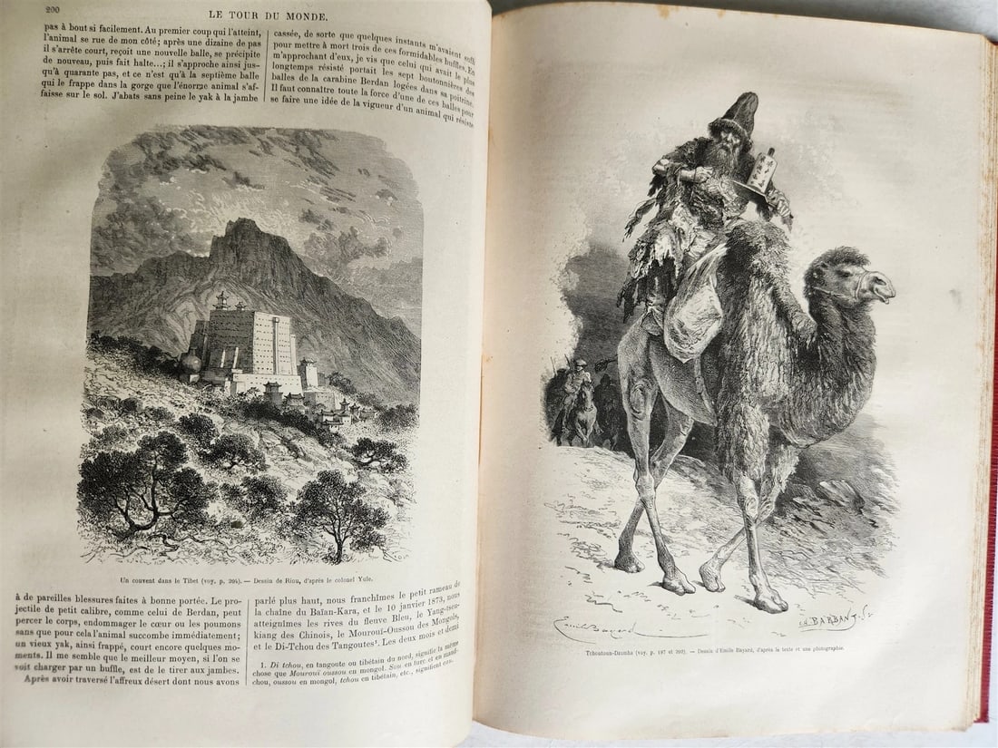1877 HISTORY VOYAGES ILLUSTRATED antique COLOMBIA AFRICA MONGOLIA VIETNAM - 7