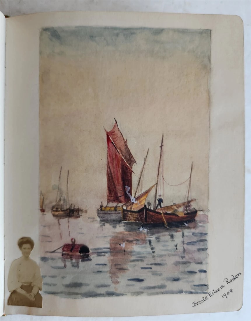 1902 ALBUM AMICORUM - MANUSCRIPT POETRY GERMAN BOOK antique ILLUSTRATED Nurnberg (1 of 17)