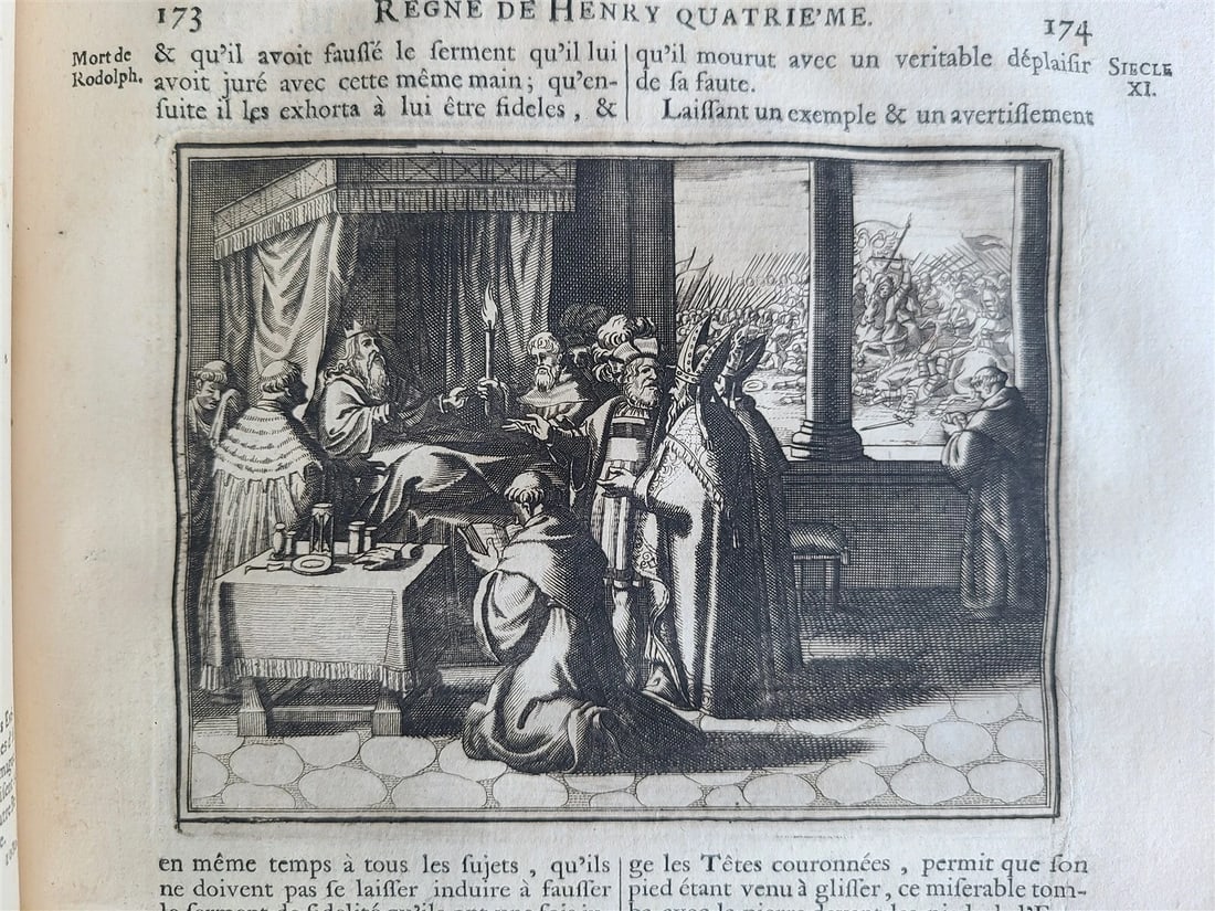 1703 WORLD'S HISTORY KING FRIEDRICH WILHELM I COAT OF ARMS antique ILLUSTRATED - 10