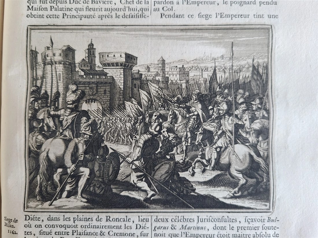 1703 WORLD'S HISTORY KING FRIEDRICH WILHELM I COAT OF ARMS antique ILLUSTRATED - 14