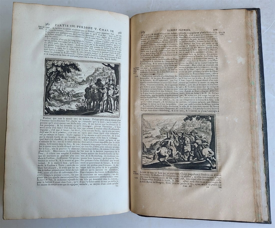 1703 WORLD'S HISTORY KING FRIEDRICH WILHELM I COAT OF ARMS antique ILLUSTRATED - 17