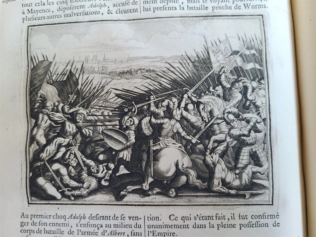 1703 WORLD'S HISTORY KING FRIEDRICH WILHELM I COAT OF ARMS antique ILLUSTRATED - 18