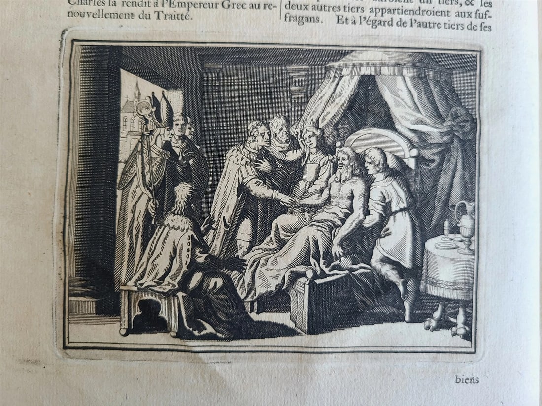 1703 WORLD'S HISTORY KING FRIEDRICH WILHELM I COAT OF ARMS antique ILLUSTRATED - 5