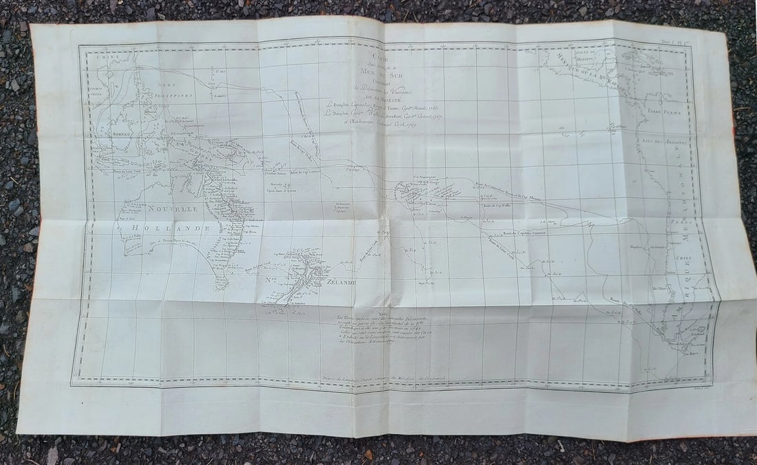 1774 VOYAGES of CAPTAIN COOK 4 vols plus ILLUSTRATED ATLAS antique in FRENCH - 2