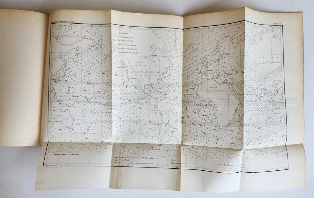 1856 PHYSICAL GEOGRAPHY of the SEA antique ILLUSTRATED w/MAPS in GERMAN - 7