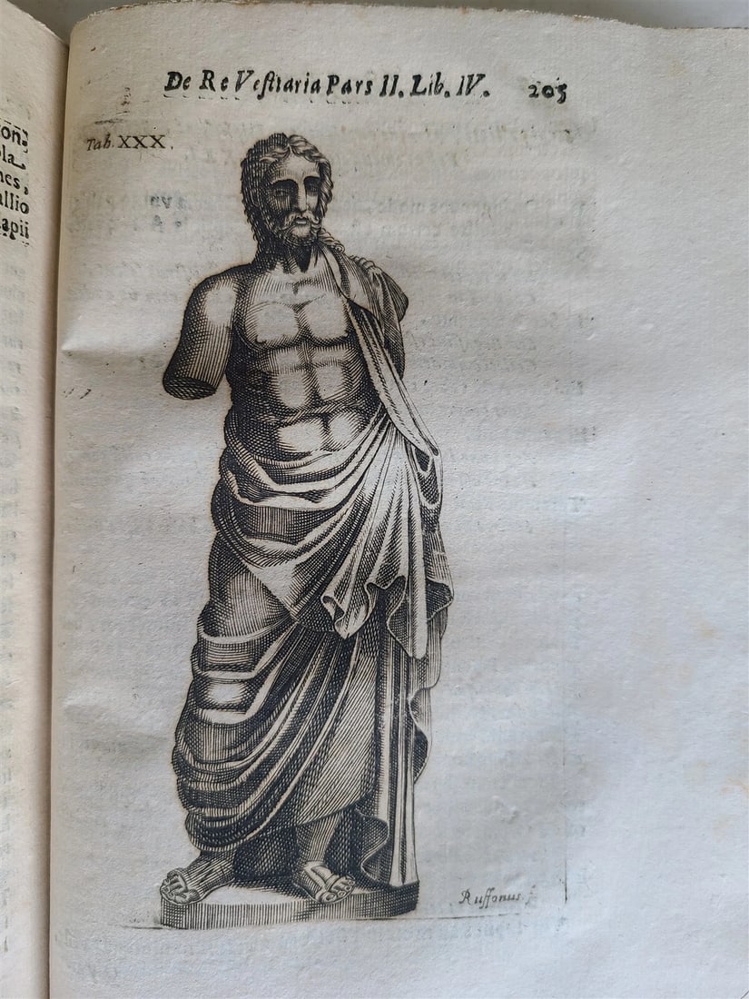 1685 ANCIENT CUSTUMES ILLUSTRATED antique VELLUM BOUND over 50 engravings - 16