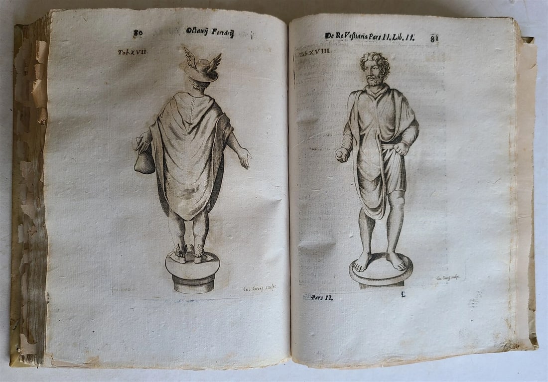 1685 ANCIENT CUSTUMES ILLUSTRATED antique VELLUM BOUND over 50 engravings - 19