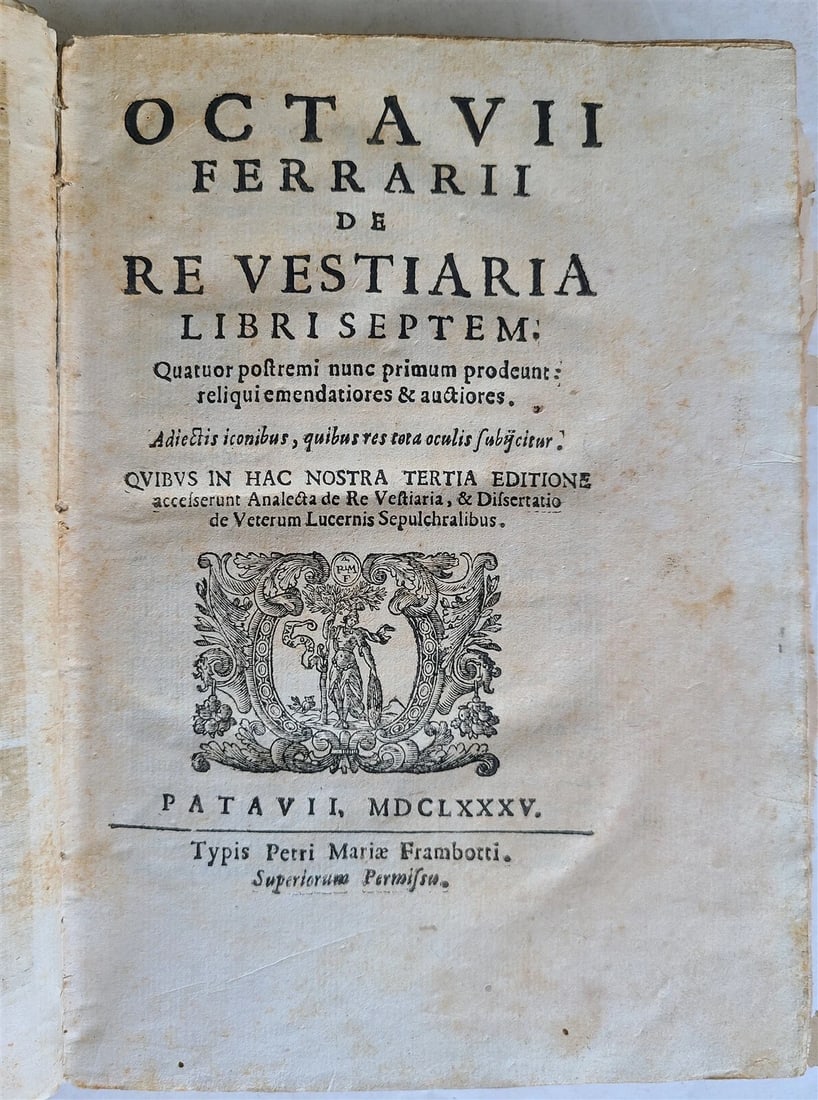 1685 ANCIENT CUSTUMES ILLUSTRATED antique VELLUM BOUND over 50 engravings - 3