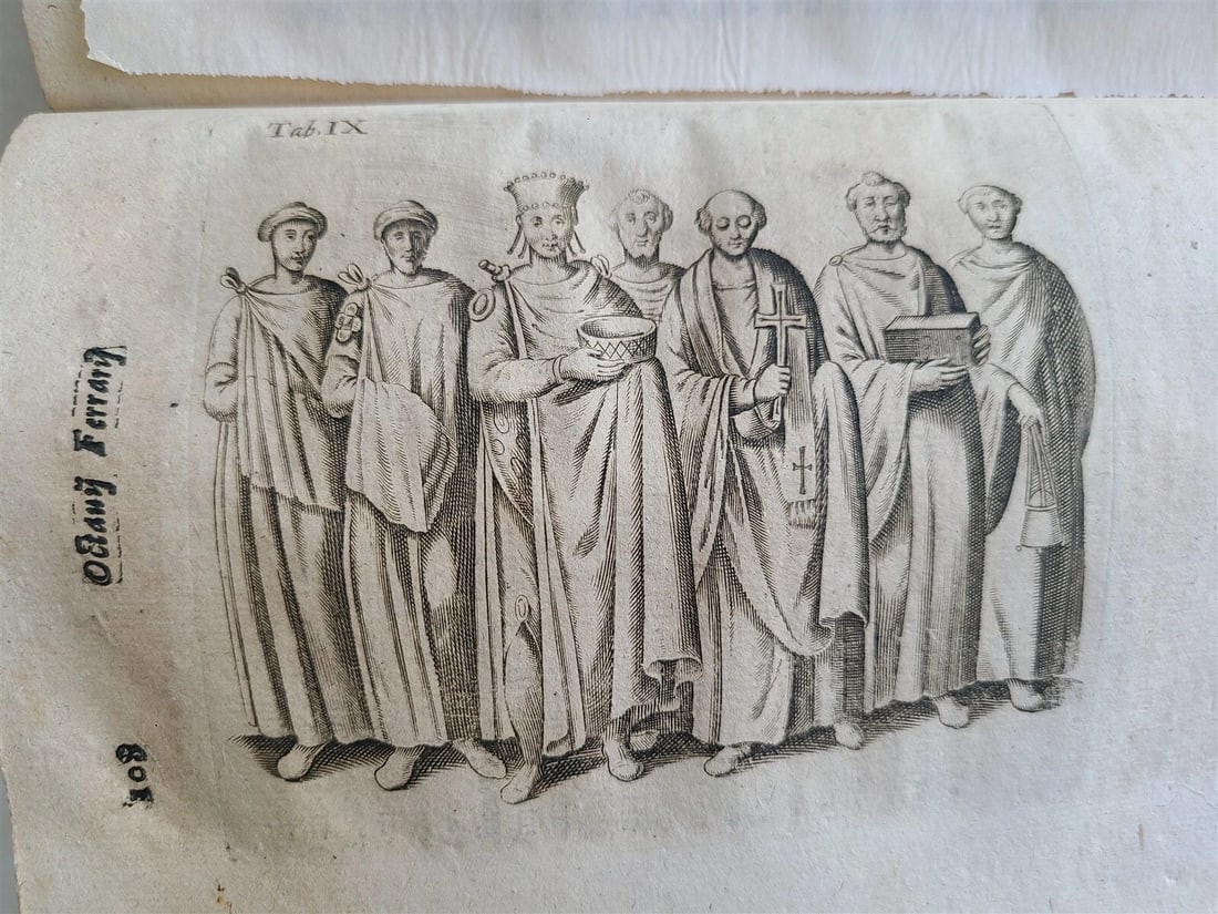 1685 ANCIENT CUSTUMES ILLUSTRATED antique VELLUM BOUND over 50 engravings - 5