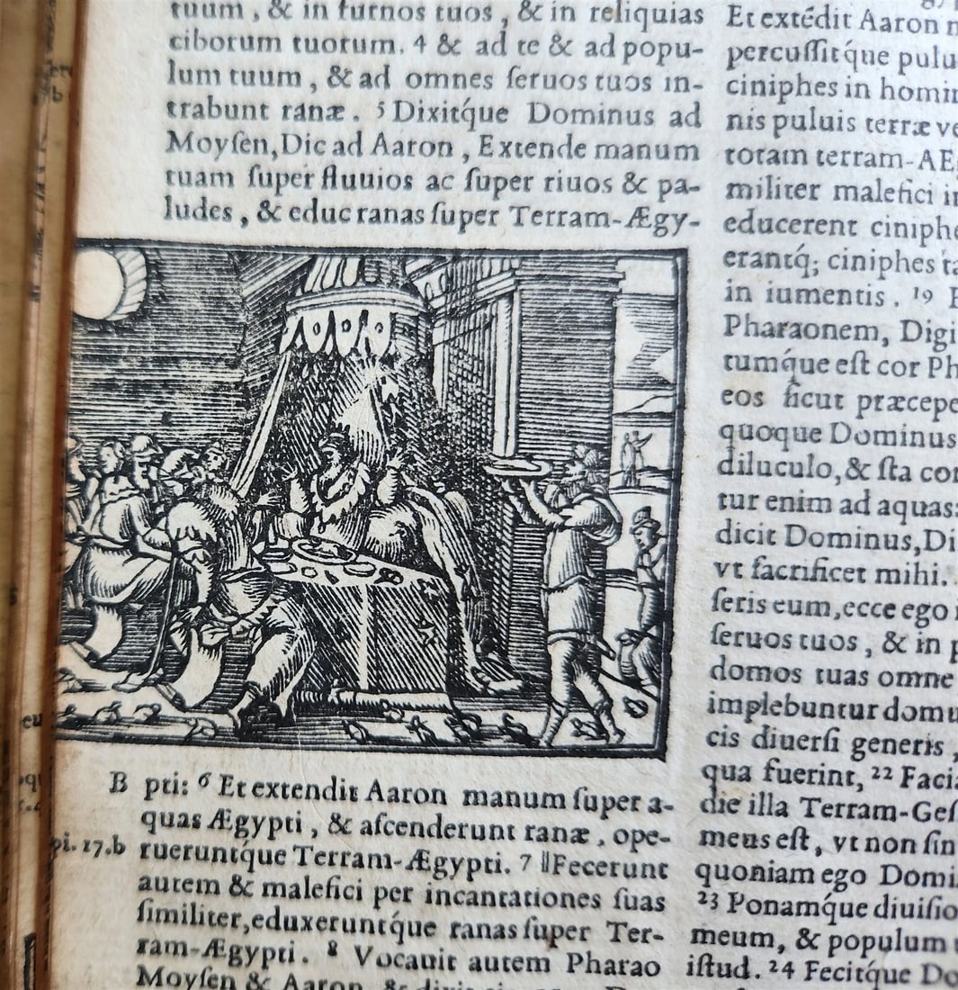 1563 BIBLE in LATIN antique ILLUSTRATED 16th century BIBLIA - 12