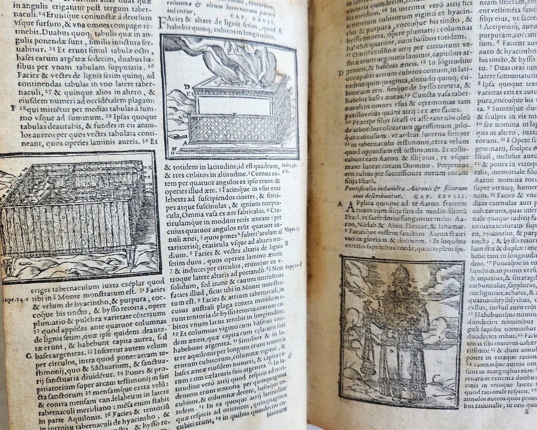 1563 BIBLE in LATIN antique ILLUSTRATED 16th century BIBLIA - 13