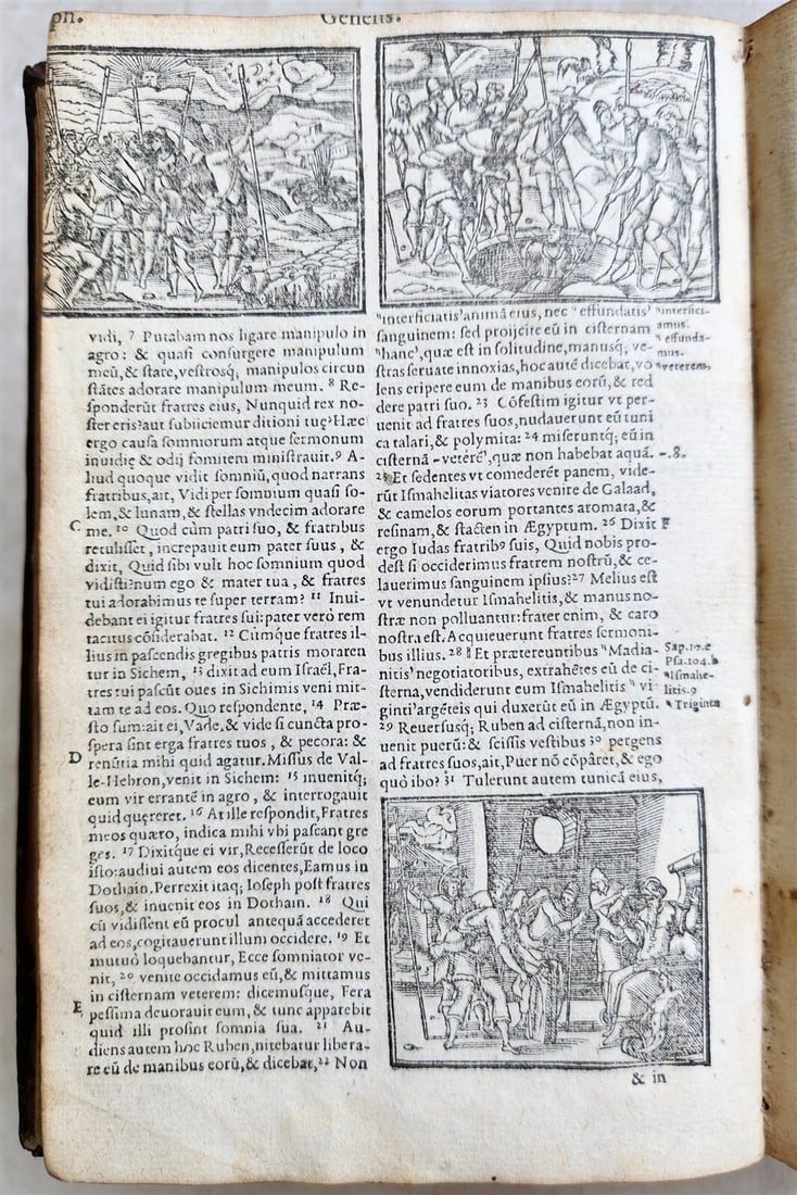 1563 BIBLE in LATIN antique ILLUSTRATED 16th century BIBLIA - 18