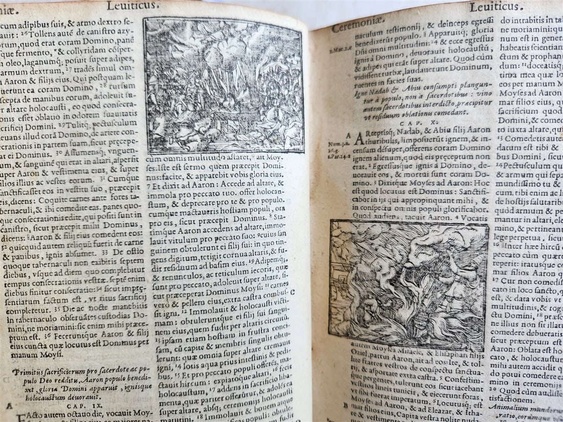 1563 BIBLE in LATIN antique ILLUSTRATED 16th century BIBLIA - 3