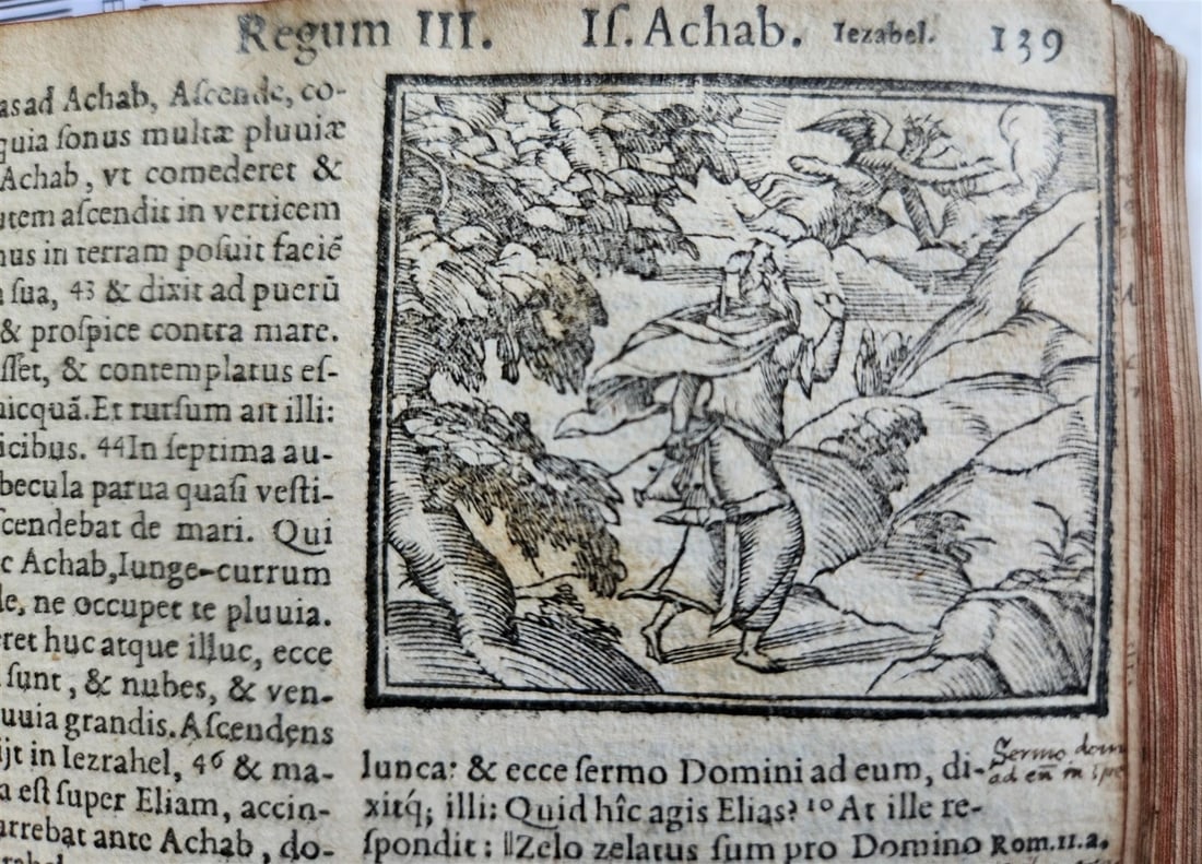 1563 BIBLE in LATIN antique ILLUSTRATED 16th century BIBLIA - 7