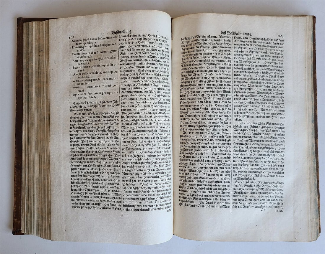 1654 GERMAN HISTORY & GEOGRAPHY of SWABIA antique Adam Gottlob von Moltke crest - 10