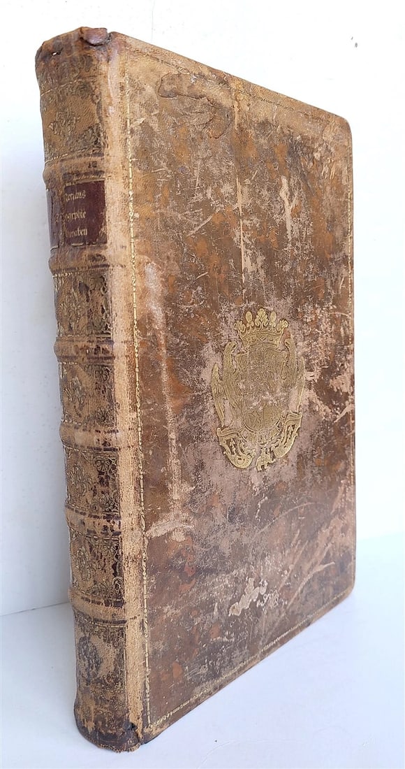 1654 GERMAN HISTORY & GEOGRAPHY of SWABIA antique Adam Gottlob von Moltke crest - 4