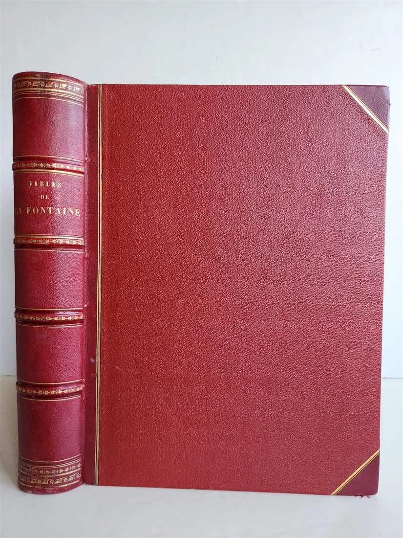 1868 FABLES DE LA FONTAINE antique GUSTAVE DORE ILLUSTRATED MASSIVE FOLIO - 2