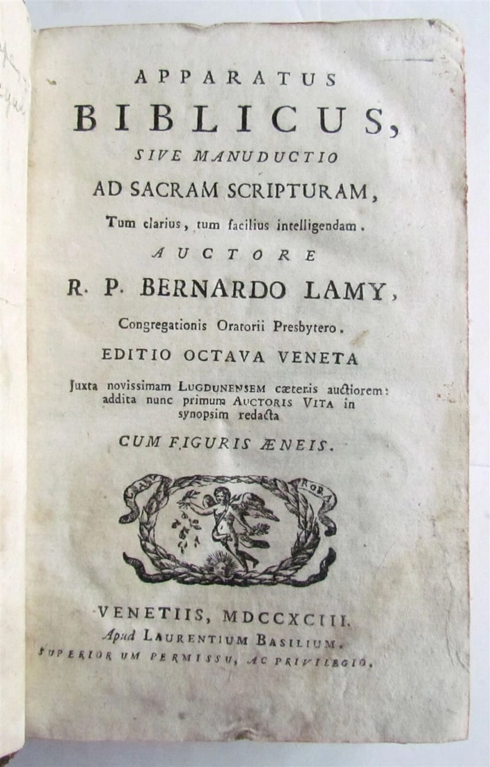 1793 Apparatus Biblicus antique ILLUSTRATED Judaica - 2