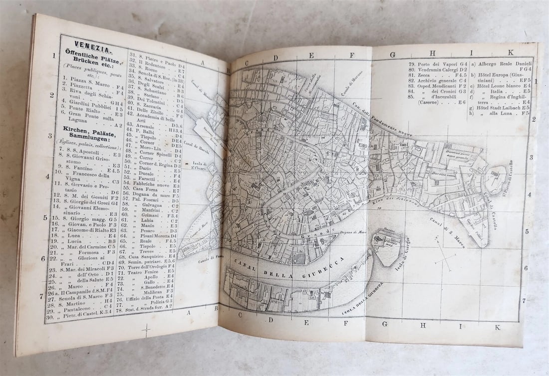 1857 ITALIAN TRAVELLER'S BOOK by Dr.FORSTER in GERMAN antique ILLUSTRATED w/MAPS - 16
