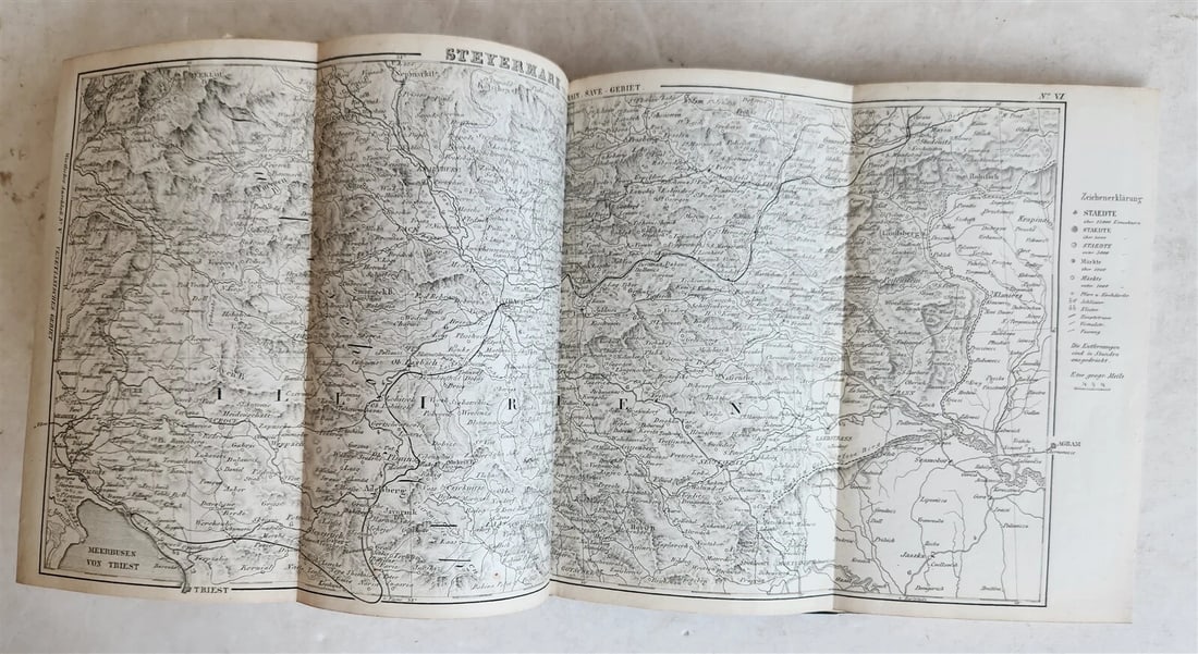 1857 ITALIAN TRAVELLER'S BOOK by Dr.FORSTER in GERMAN antique ILLUSTRATED w/MAPS - 5