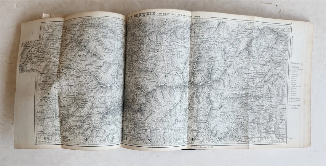 1857 ITALIAN TRAVELLER'S BOOK by Dr.FORSTER in GERMAN antique ILLUSTRATED w/MAPS - 7