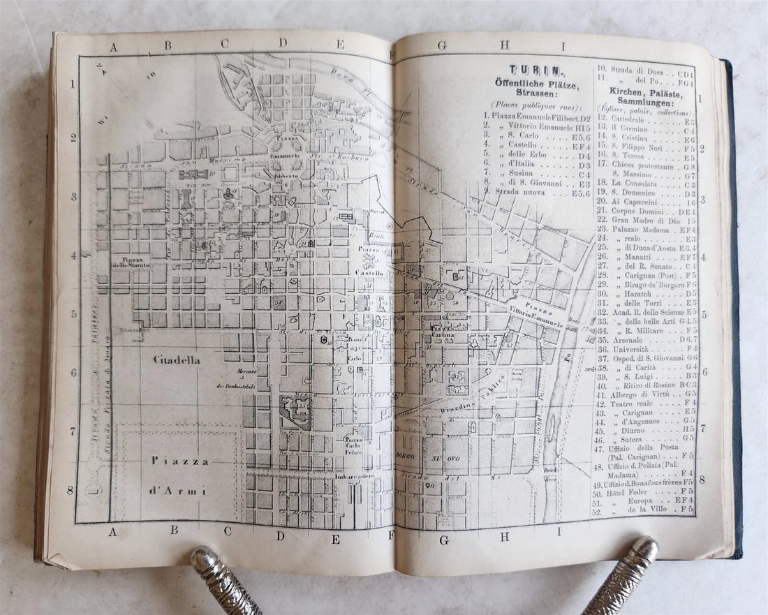 1857 ITALIAN TRAVELLER'S BOOK by Dr.FORSTER in GERMAN antique ILLUSTRATED w/MAPS - 9