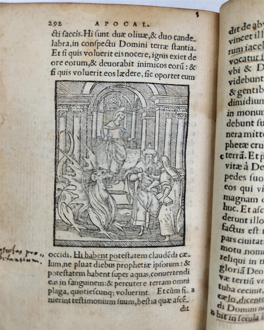 1548 BIBLE in LATIN FULLY ILLUSTRATED antique RARE pocket size NEW TESTAMENT - 10
