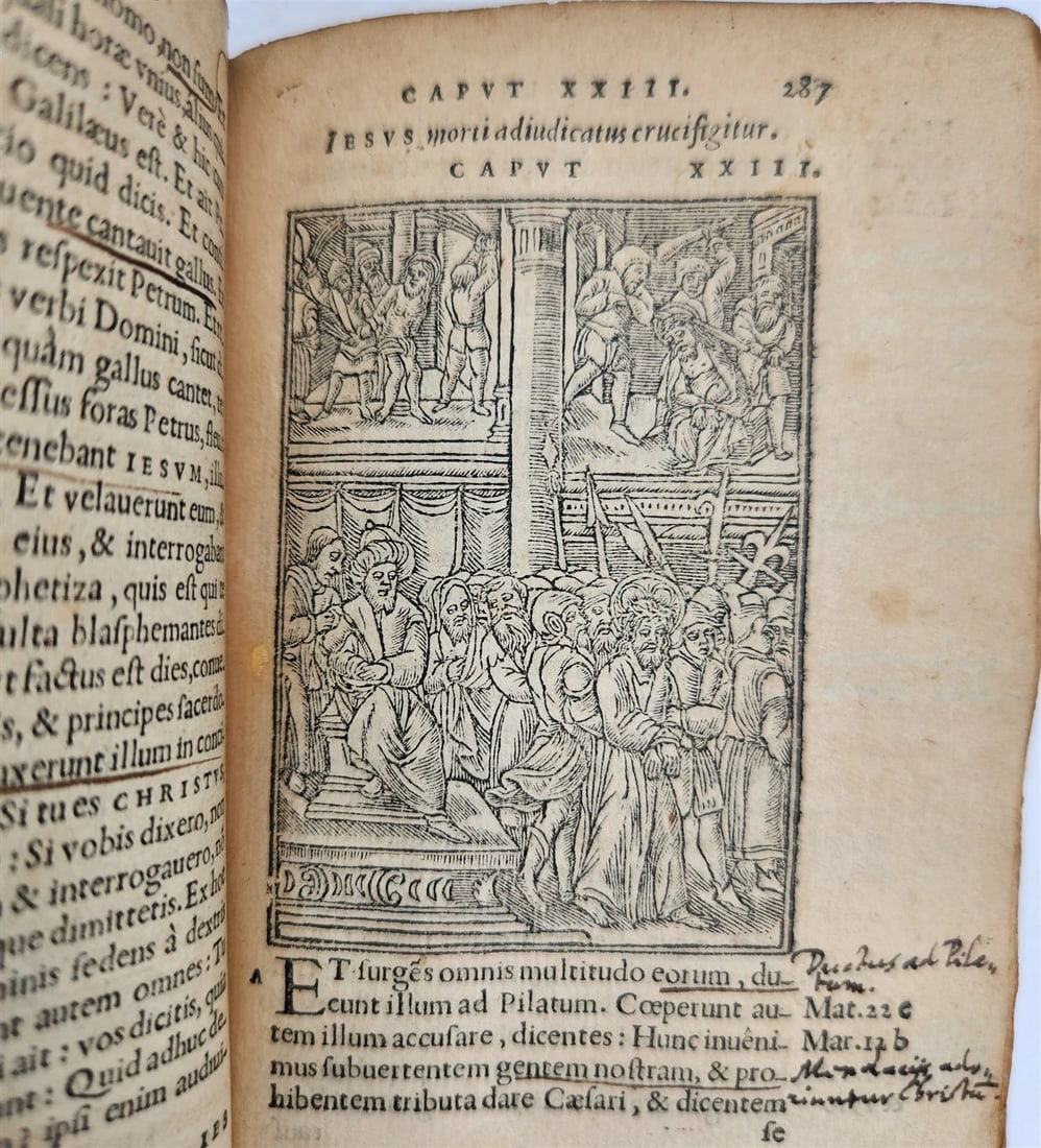 1548 BIBLE in LATIN FULLY ILLUSTRATED antique RARE pocket size NEW TESTAMENT - 14