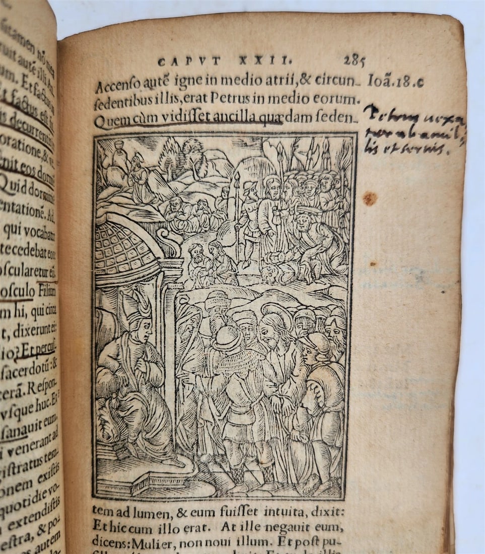 1548 BIBLE in LATIN FULLY ILLUSTRATED antique RARE pocket size NEW TESTAMENT - 15