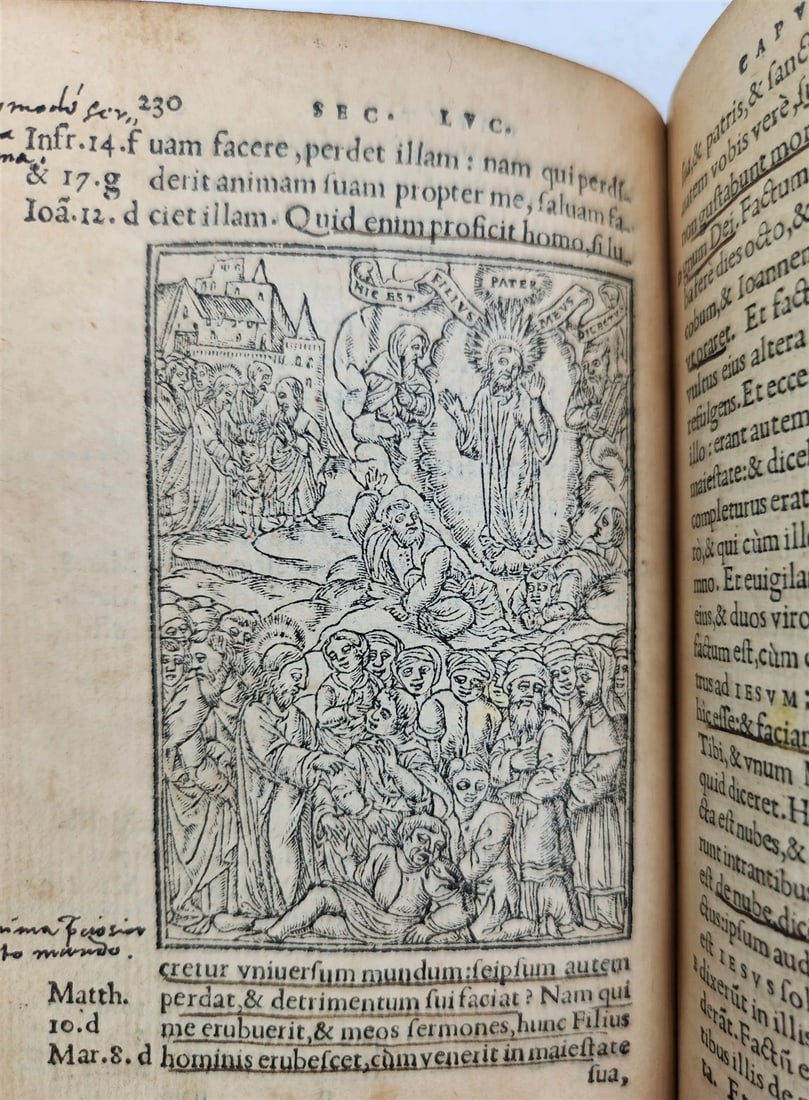 1548 BIBLE in LATIN FULLY ILLUSTRATED antique RARE pocket size NEW TESTAMENT - 18
