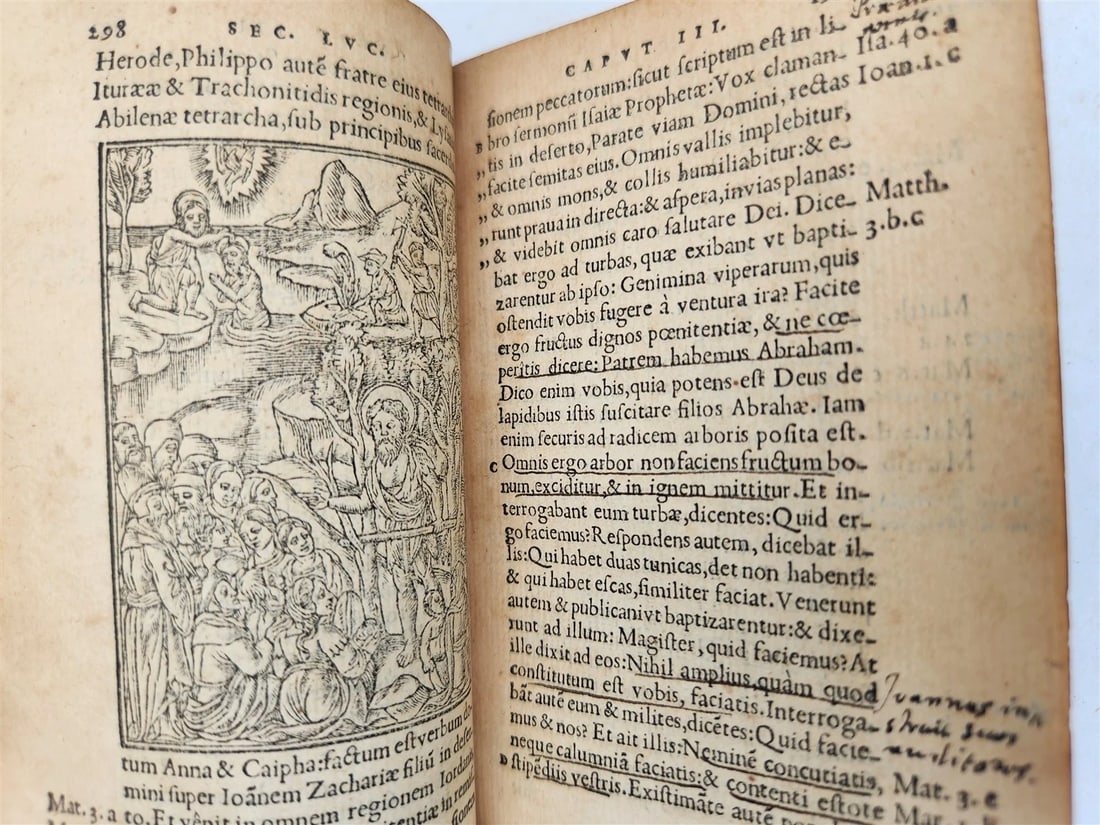 1548 BIBLE in LATIN FULLY ILLUSTRATED antique RARE pocket size NEW TESTAMENT - 20