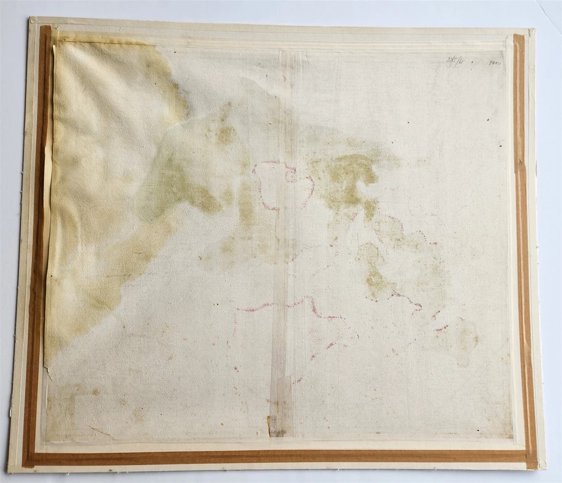 1720s MAP of GERMANY SAXONY by J.B.HOMANN antique AUTHENTIC hand colored - 6