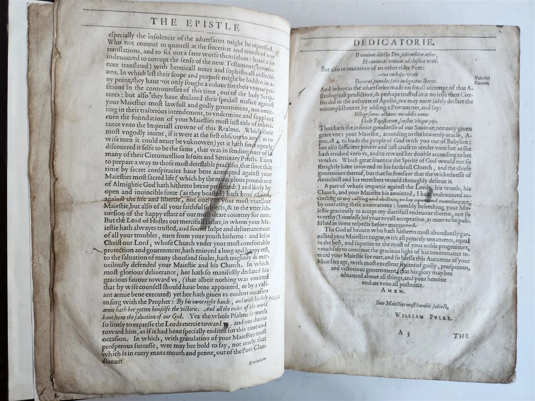 1601 BIBLE in ENGLISH antique FOLIO NEW TESTAMENT printed by Robert Barker - 4