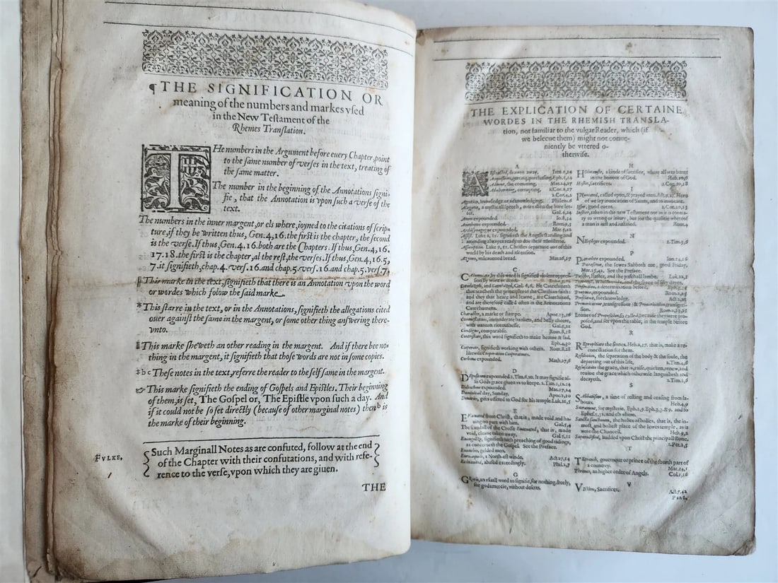 1601 BIBLE in ENGLISH antique FOLIO NEW TESTAMENT printed by Robert Barker - 5