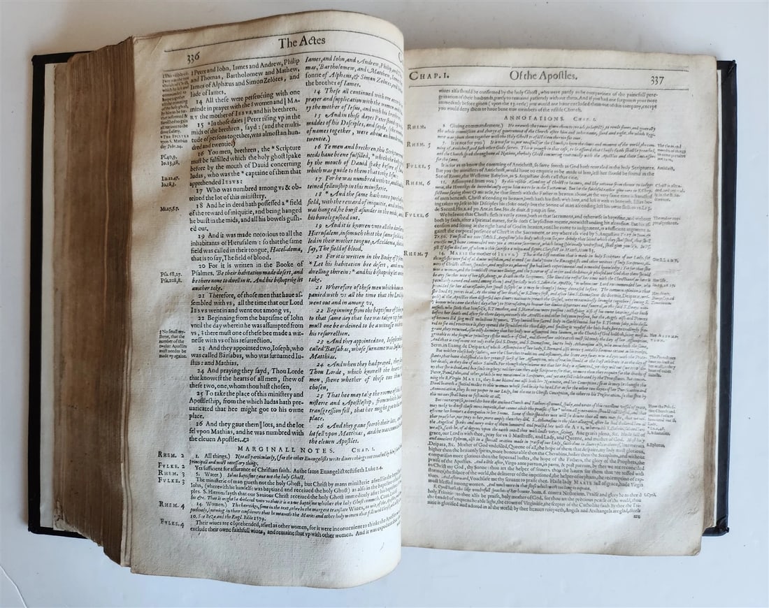 1601 BIBLE in ENGLISH antique FOLIO NEW TESTAMENT printed by Robert Barker - 7