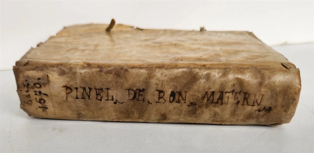 1570 LAW BOOK by ARII PINELI LUSITANI antique VELLUM BINDING w/ MANUSCRIPT TITLE - 6