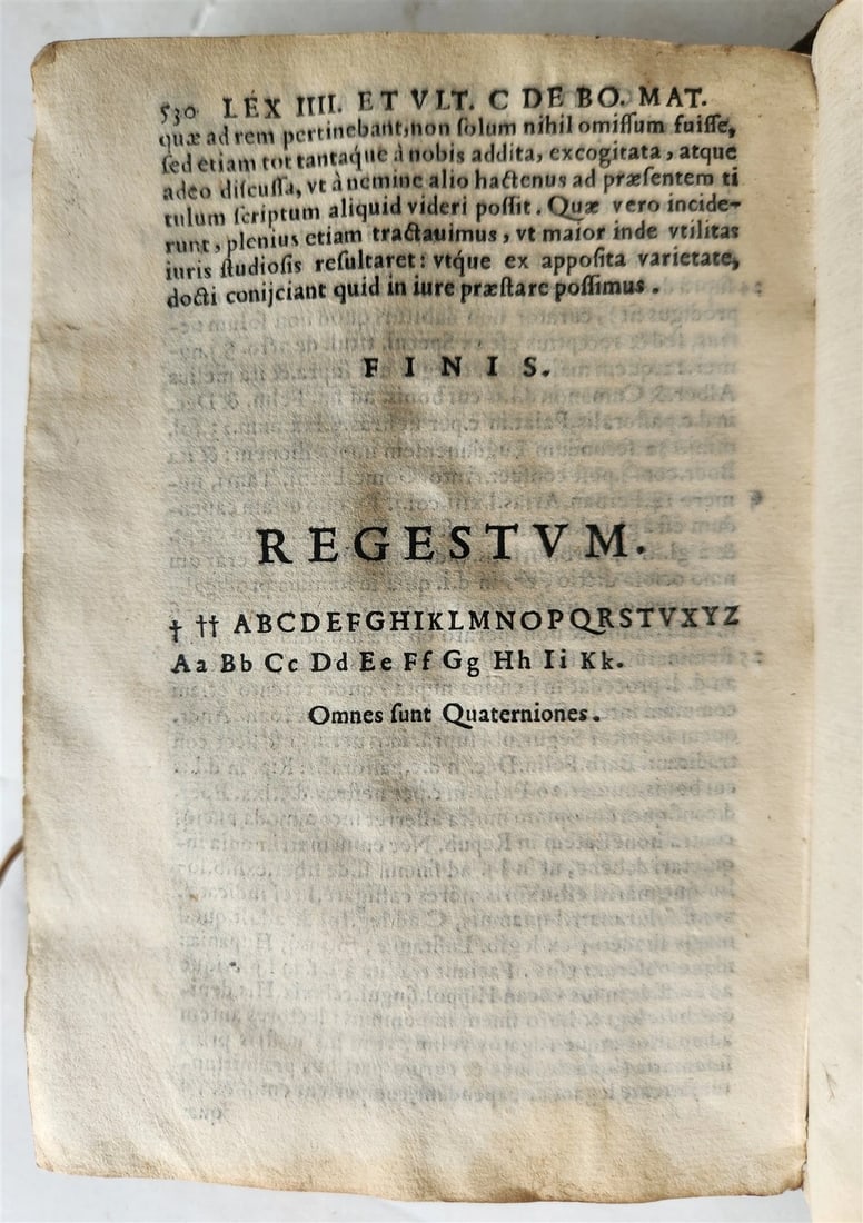 1570 LAW BOOK by ARII PINELI LUSITANI antique VELLUM BINDING w/ MANUSCRIPT TITLE - 9