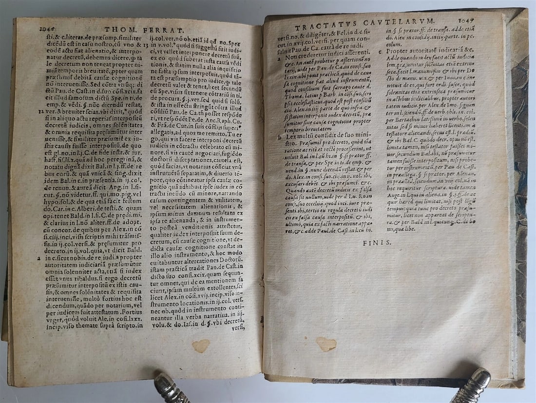 1552 LAW BOOK antique Varii Tractatus D. Bartholemaei Caepollae Veronensis 16 c. - 3
