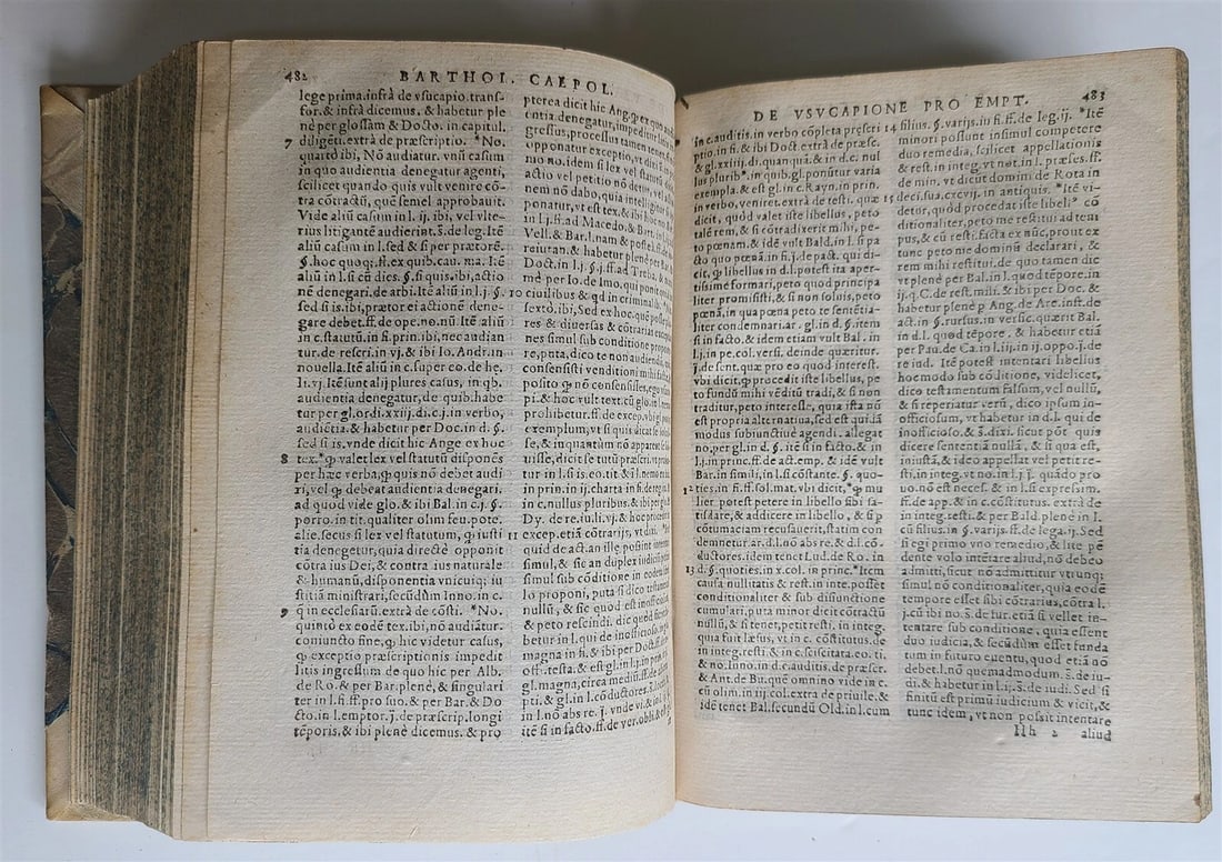 1552 LAW BOOK antique Varii Tractatus D. Bartholemaei Caepollae Veronensis 16 c. - 5