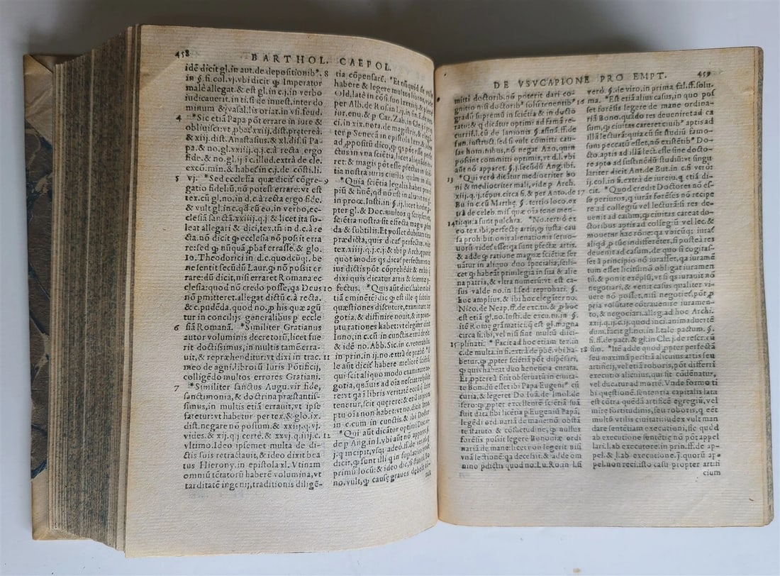 1552 LAW BOOK antique Varii Tractatus D. Bartholemaei Caepollae Veronensis 16 c. - 6