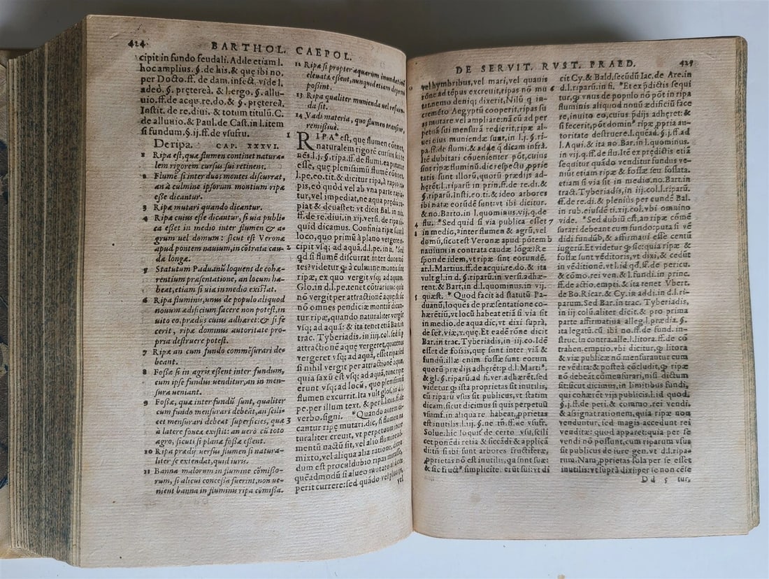 1552 LAW BOOK antique Varii Tractatus D. Bartholemaei Caepollae Veronensis 16 c. - 7