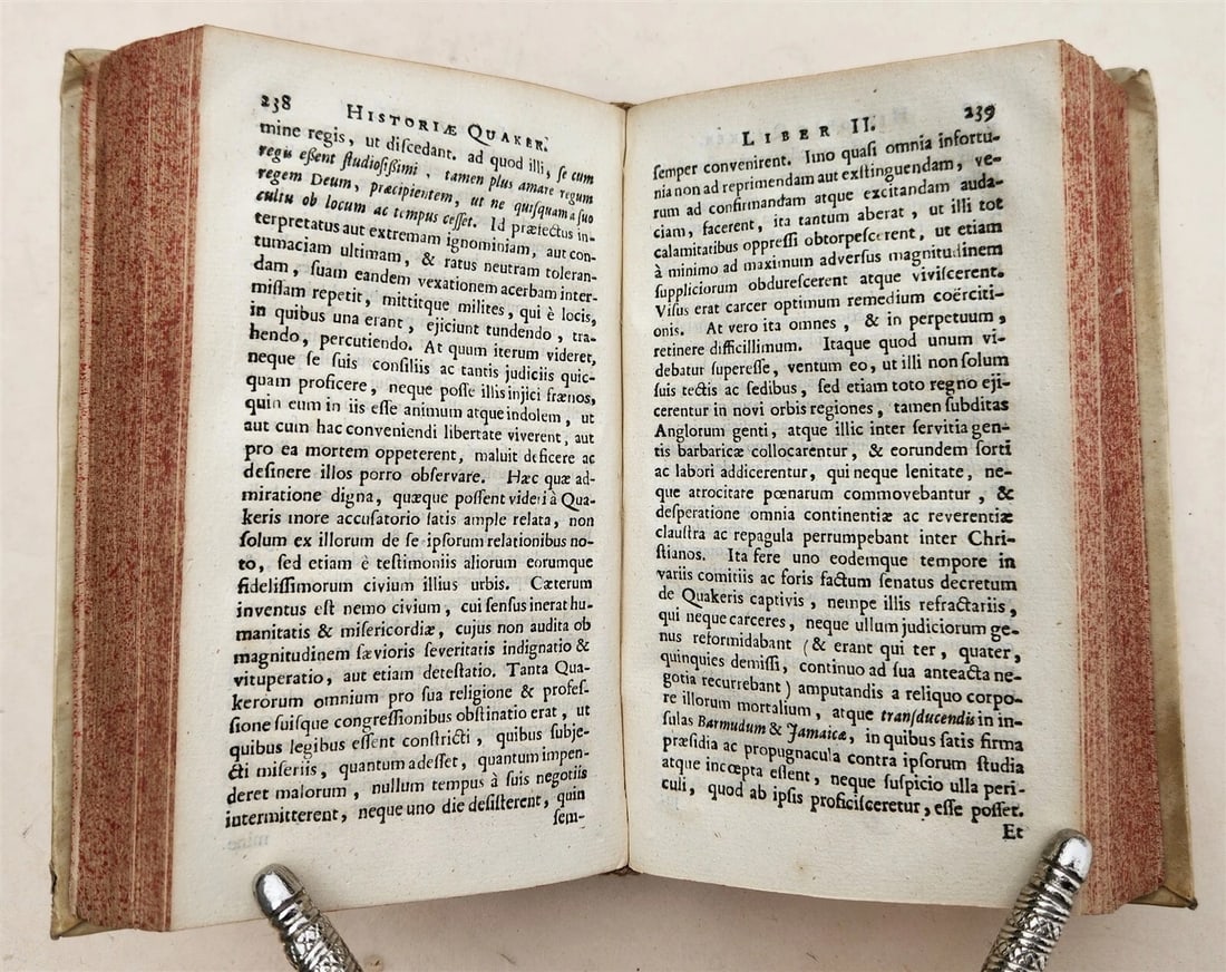 1695 HISTORIA QUAKERIANA antique VELLUM BOUND Quakers - 7