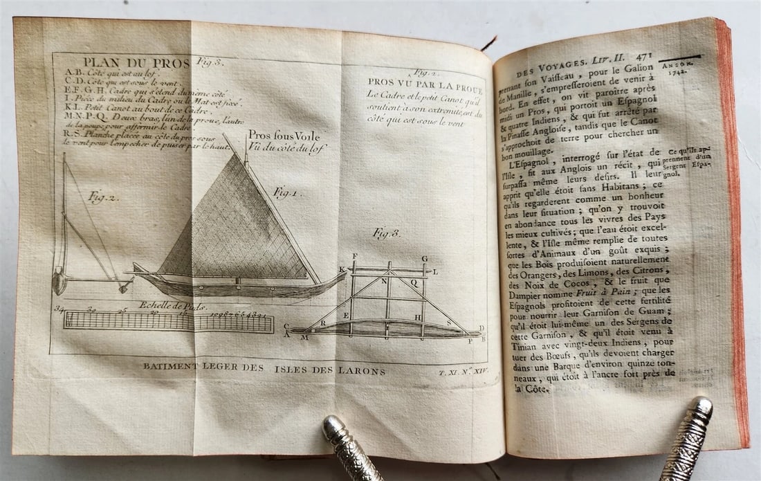 1753 HISTOIRE des VOYAGES antique illustrated S. AMERICA TRAVELS of GEORGE ANSON - 12