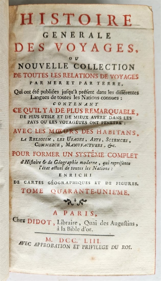 1753 HISTOIRE des VOYAGES antique illustrated S. AMERICA TRAVELS of GEORGE ANSON - 3