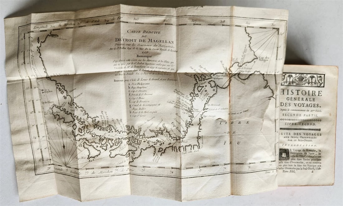 1753 HISTOIRE des VOYAGES antique illustrated S. AMERICA TRAVELS of GEORGE ANSON - 4